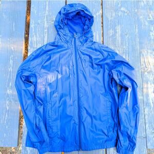 L.L.Bean Men's Discovery Rain Jacket | Mesh Lined Stowaway | Size L | Royal Blue